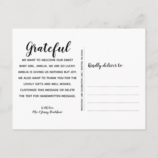 Modern Geometric Shapes Foto Brith Aankondigingskaart (Achterkant)