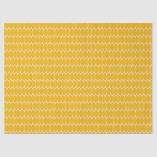 Modern Geometric Simple Shapes Pattern Yellow Tissuepapier (Voorkant)