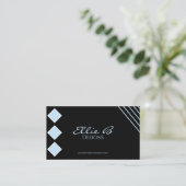 Modern Geometric Sleek Minimalist  Visitekaartje (Staand voorkant)