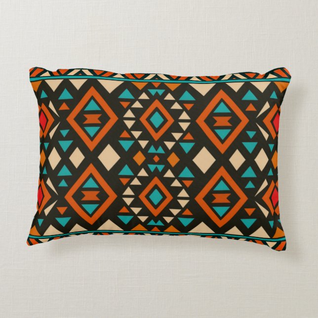 Modern Geometric Southwest Style  Accent Kussen (Achterkant)
