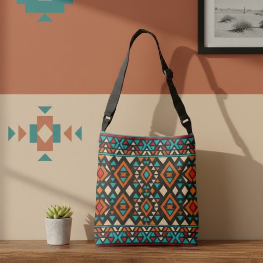 Modern Geometric Southwest Style Crossbody Tas