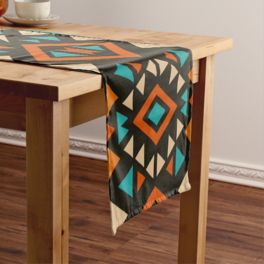 Modern Geometric Southwest Style  Korte Tafelloper (Voorbeeld)