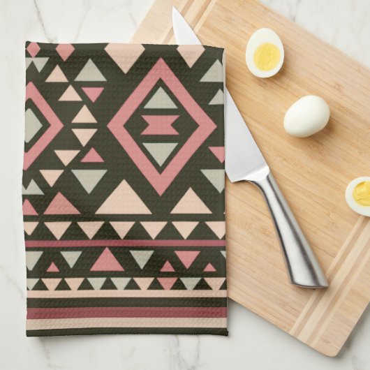 Modern Geometric Southwest Style Theedoek (Quarter Fold)