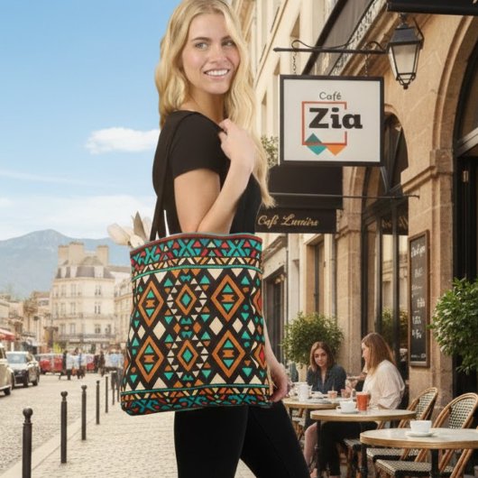 Modern Geometric Southwest Style Tote Bag