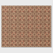 Modern Geometric Squares, Chocolate Brown and Tan Cadeaupapier (Vlak)