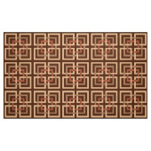 Modern Geometric Squares, Chocolate Brown and Tan Stof (Fat Quarter)
