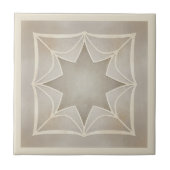Modern Geometric Starburst Pat#28 Greige ID1192 Tegeltje (Voorkant)