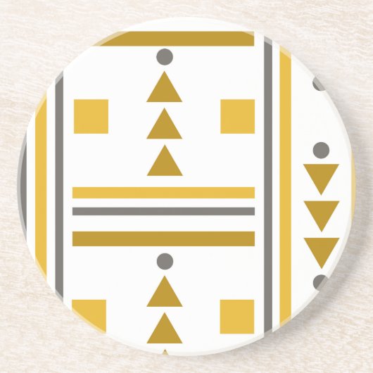 Modern Geometric Style Stone Onderzetter (Voorkant)