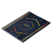 Modern Geometric Stylish Monogram Notitieboek (Linkerzijde)