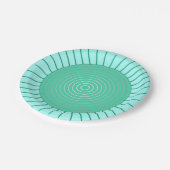 Modern Geometric Sunburst - Aqua en Seafoam Green Papieren Bordje (Gekanteld)