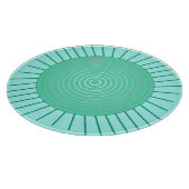 Modern Geometric Sunburst - Aqua en Seafoam Green Snijplank (Hoek)