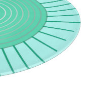 Modern Geometric Sunburst - Aqua en Seafoam Green Snijplank (Hoek)