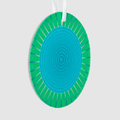 Modern Geometric Sunburst - Blue en Jade Green Ornament (voorkant)