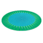 Modern Geometric Sunburst - Blue en Jade Green Snijplank (Hoek)