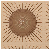 Modern Geometric Sunburst - Bruin en Tan Stof (Close Up)