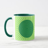 Modern Geometric Sunburst - Emerald Green en Limoe Mok (Links)