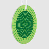 Modern Geometric Sunburst - Emerald Green en Limoe Ornament (voorkant)