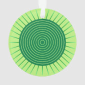 Modern Geometric Sunburst - Emerald Green en Limoe Ornament (achterkant)