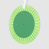 Modern Geometric Sunburst - Emerald Green en Limoe Ornament (voorkant)