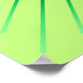 Modern Geometric Sunburst - Emerald Green en Limoe Poster (Hoek)