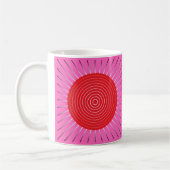 Modern Geometric Sunburst - Fuchsia and Red Koffiemok (Links)
