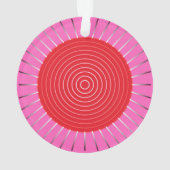 Modern Geometric Sunburst - Fuchsia and Red Ornament (achterkant)