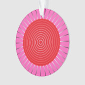 Modern Geometric Sunburst - Fuchsia and Red Ornament (voorkant)