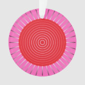 Modern Geometric Sunburst - Fuchsia and Red Ornament (voorkant)
