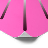 Modern Geometric Sunburst - Fuchsia and Red Poster (Hoek)