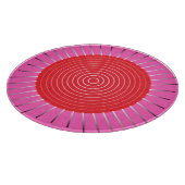 Modern Geometric Sunburst - Fuchsia and Red Snijplank (Hoek)