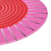 Modern Geometric Sunburst - Fuchsia and Red Snijplank (Hoek)