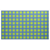 Modern Geometric Sunburst - Limoen en Denim Blue Stof (Yard (91,4 cm))