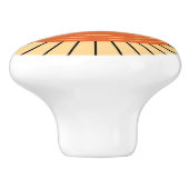 Modern Geometric Sunburst - Mandarijns Oranje Keramische Knop (Zijkant)