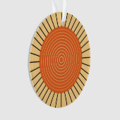 Modern Geometric Sunburst - Mandarijns Oranje Ornament (voorkant)