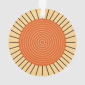 Modern Geometric Sunburst - Mandarijns Oranje Ornament (achterkant)