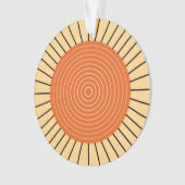 Modern Geometric Sunburst - Mandarijns Oranje Ornament (voorkant)