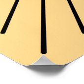 Modern Geometric Sunburst - Mandarijns Oranje Poster (Hoek)