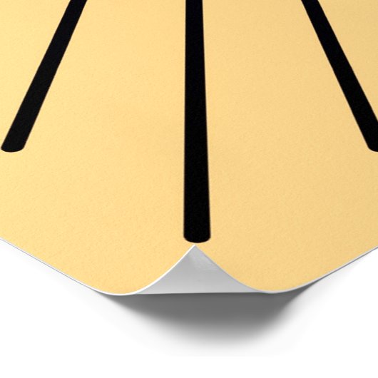 Modern Geometric Sunburst - Mandarijns Oranje Poster (Hoek)