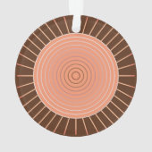 Modern Geometric Sunburst - Peach en Brown Ornament (achterkant)