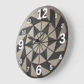 Modern Geometric Tribal Aztec Pattern Beige Grey N Grote Klok (Hoek)