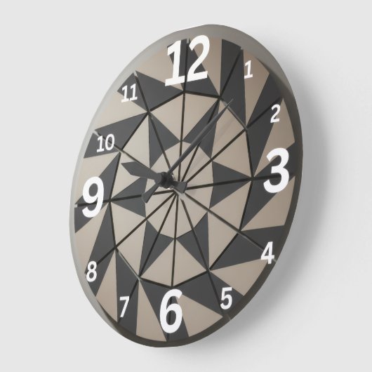 Modern Geometric Tribal Aztec Pattern Beige Grey N Grote Klok (Hoek)