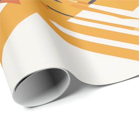 Modern Geometric Tulip Line Art Pattern (2) Cadeaupapier (Rol Hoek)