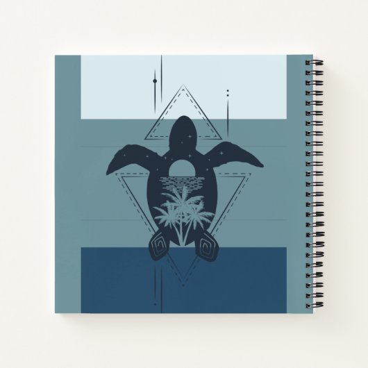 Modern Geometric Turtle Bullet Journal Notitieboek (Achterkant)