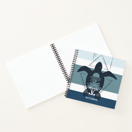 Modern Geometric Turtle Bullet Journal Notitieboek (Binnen)