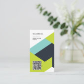 Modern Geometric Vertical Business Card Visitekaartje (Staand voorkant)