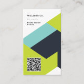 Modern Geometric Vertical Business Card Visitekaartje (Voorkant)