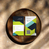 Modern Geometric Vertical Business Card Visitekaartje