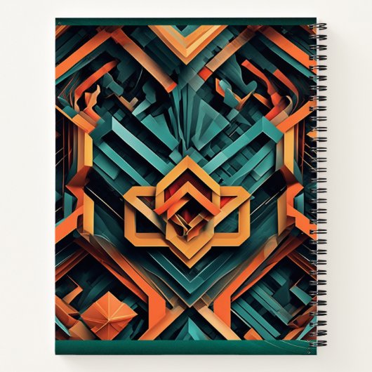 Modern Geometric Vibes Notitieboek (Achterkant)
