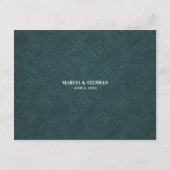 Modern Geometric Wedding Details Card Informatiekaartje (Achterkant)