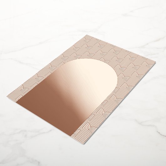 Modern Geometric Wedding Folie Uitnodiging (Gedraaid)